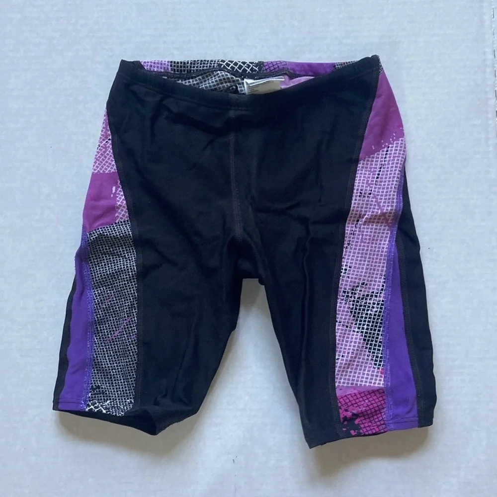 Speedo boys swim suit shorts jammers practice suit sz 24 Endurance+ Purple/black